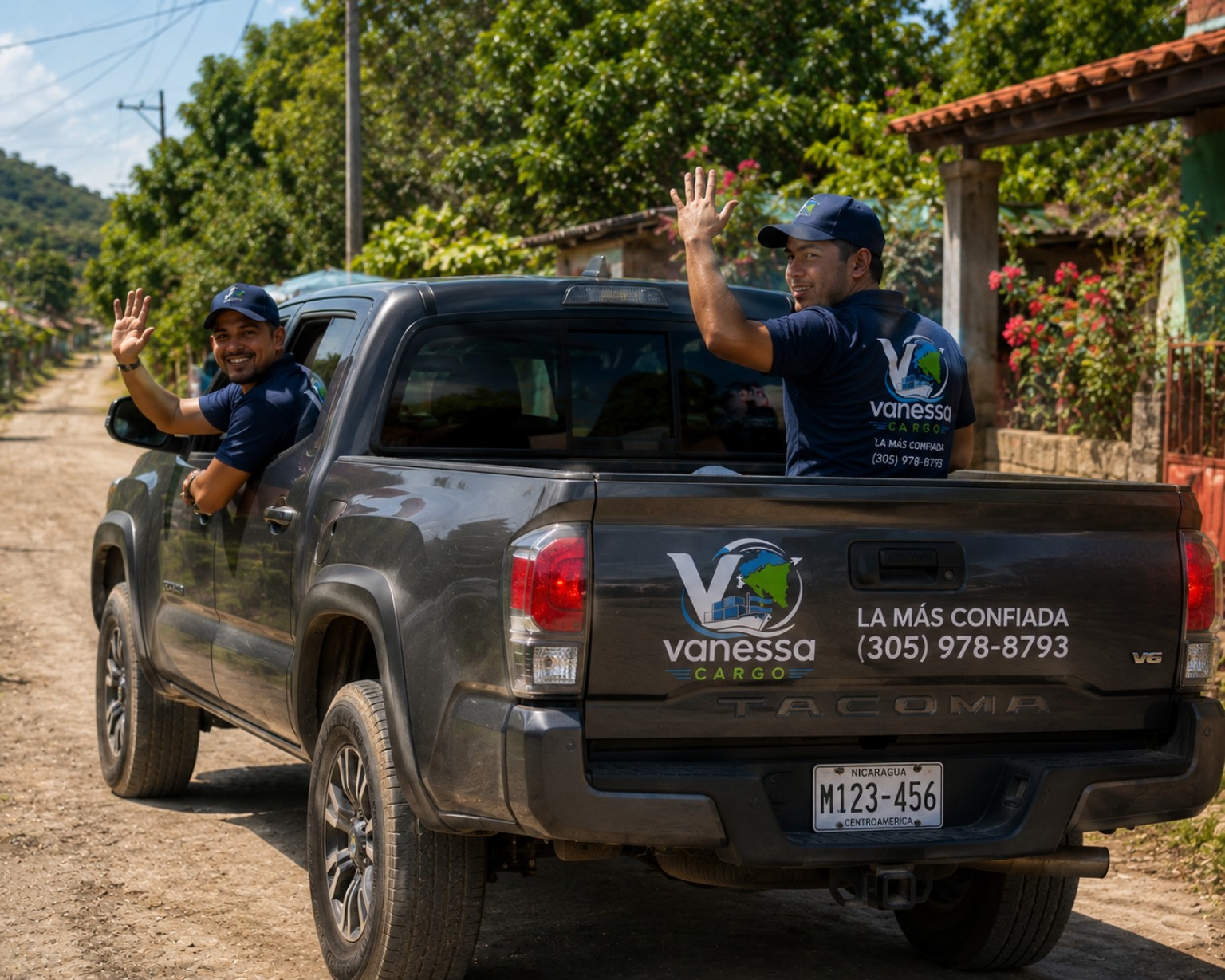 Camioneta de Vanessa Cargo después de una entrega